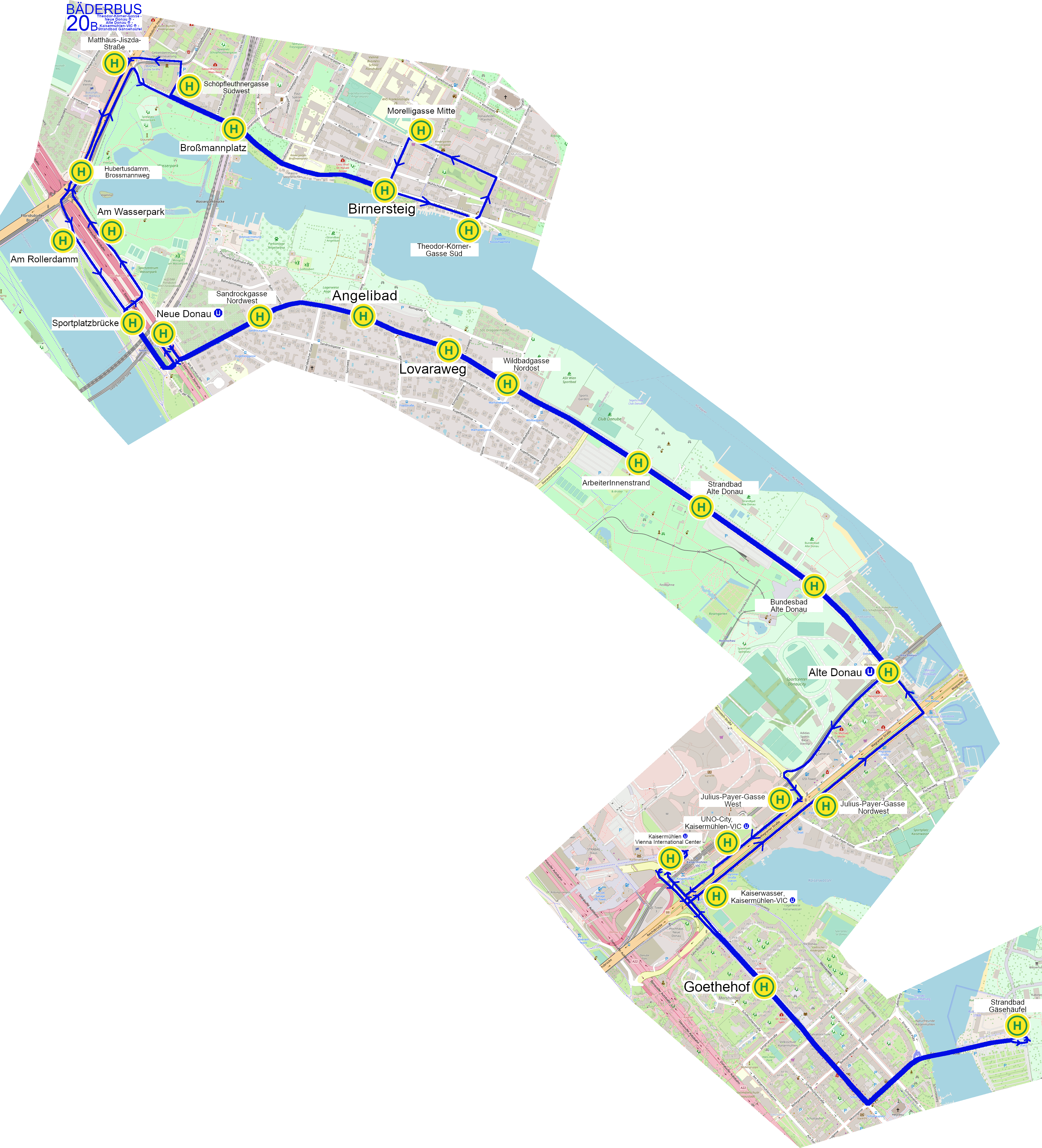 Linienverlauf auf Karte