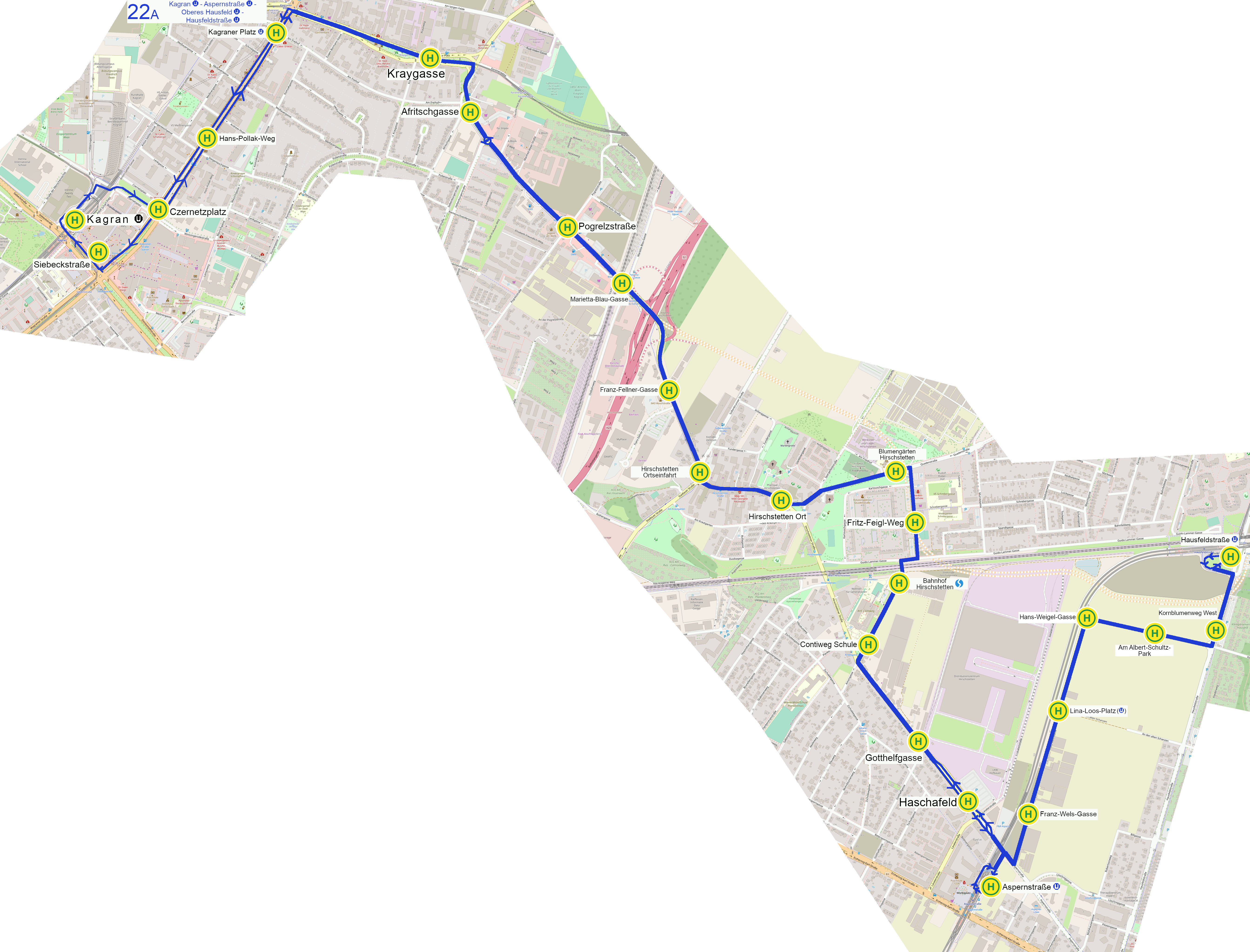 Linienverlauf auf Karte