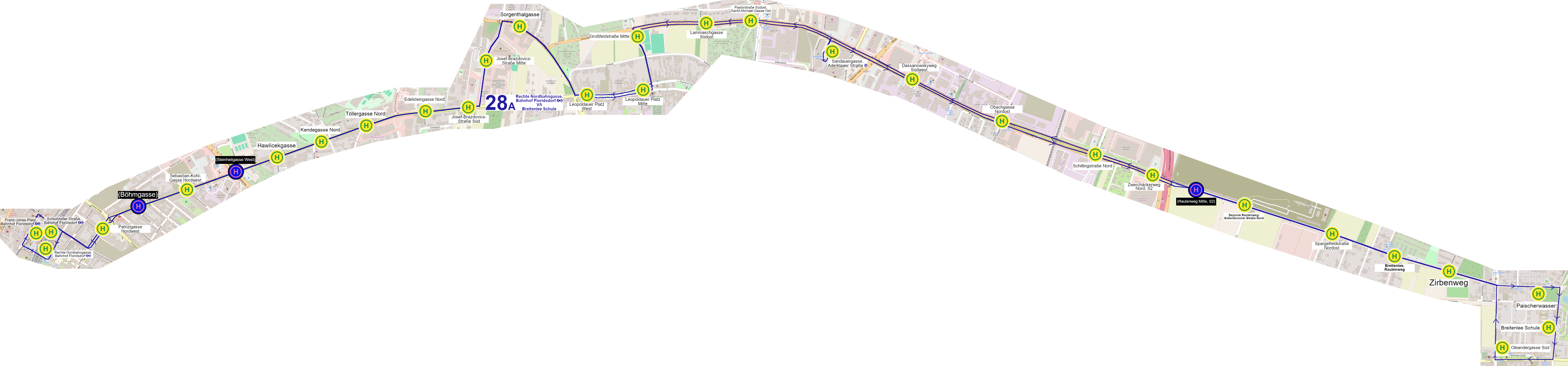 Linienverlauf auf Karte