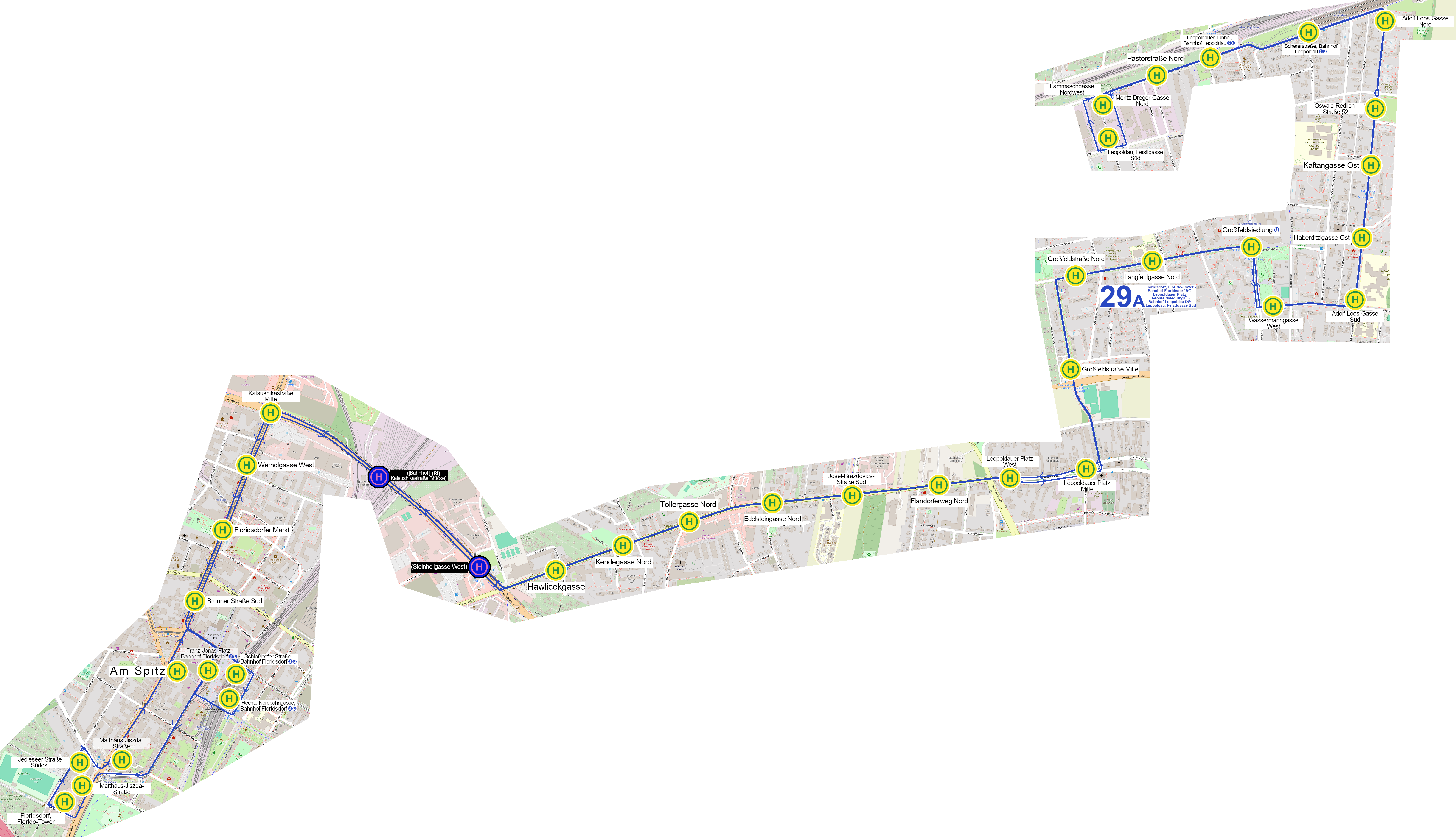 Linienverlauf auf Karte