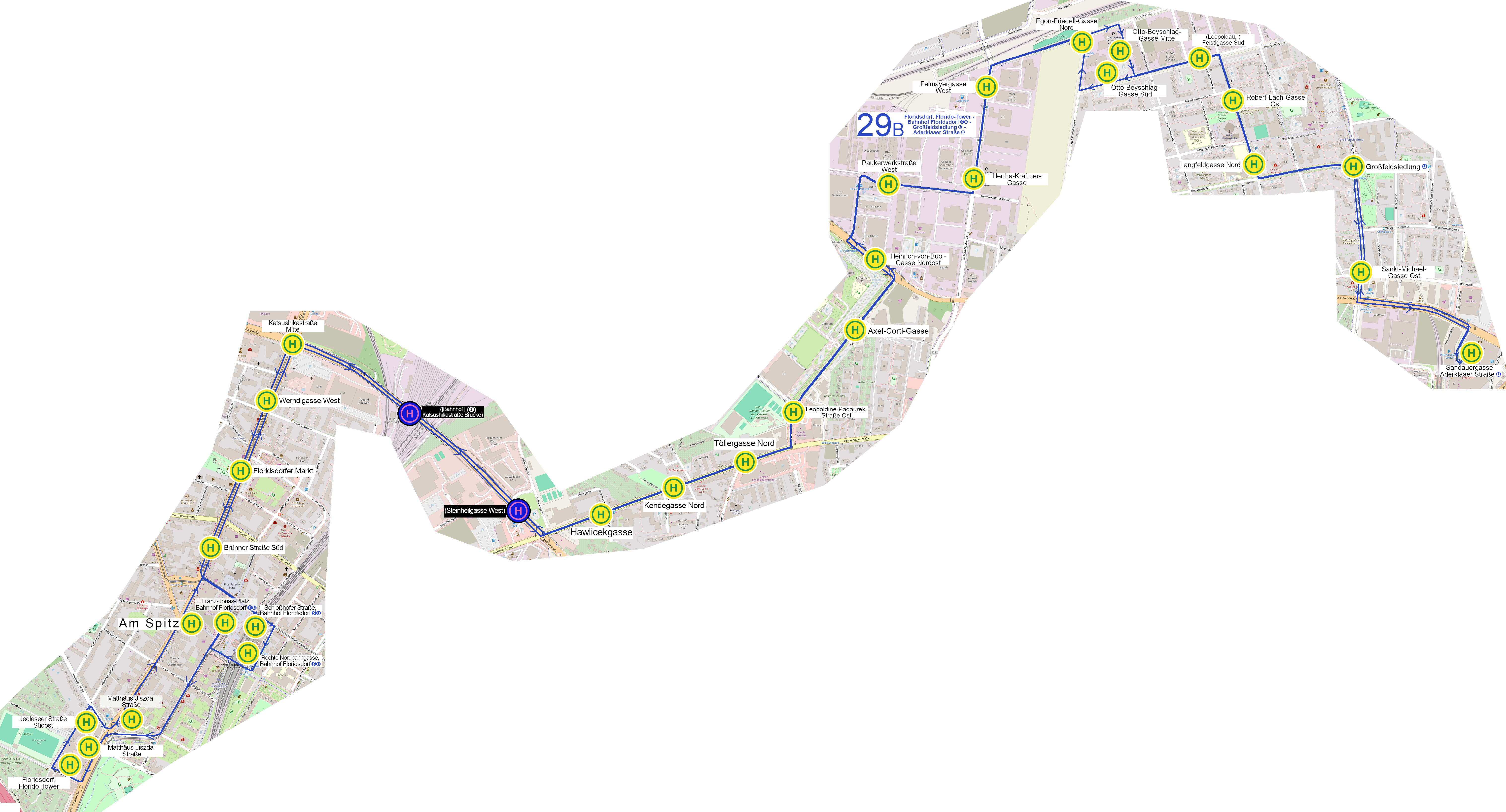 Linienverlauf auf Karte