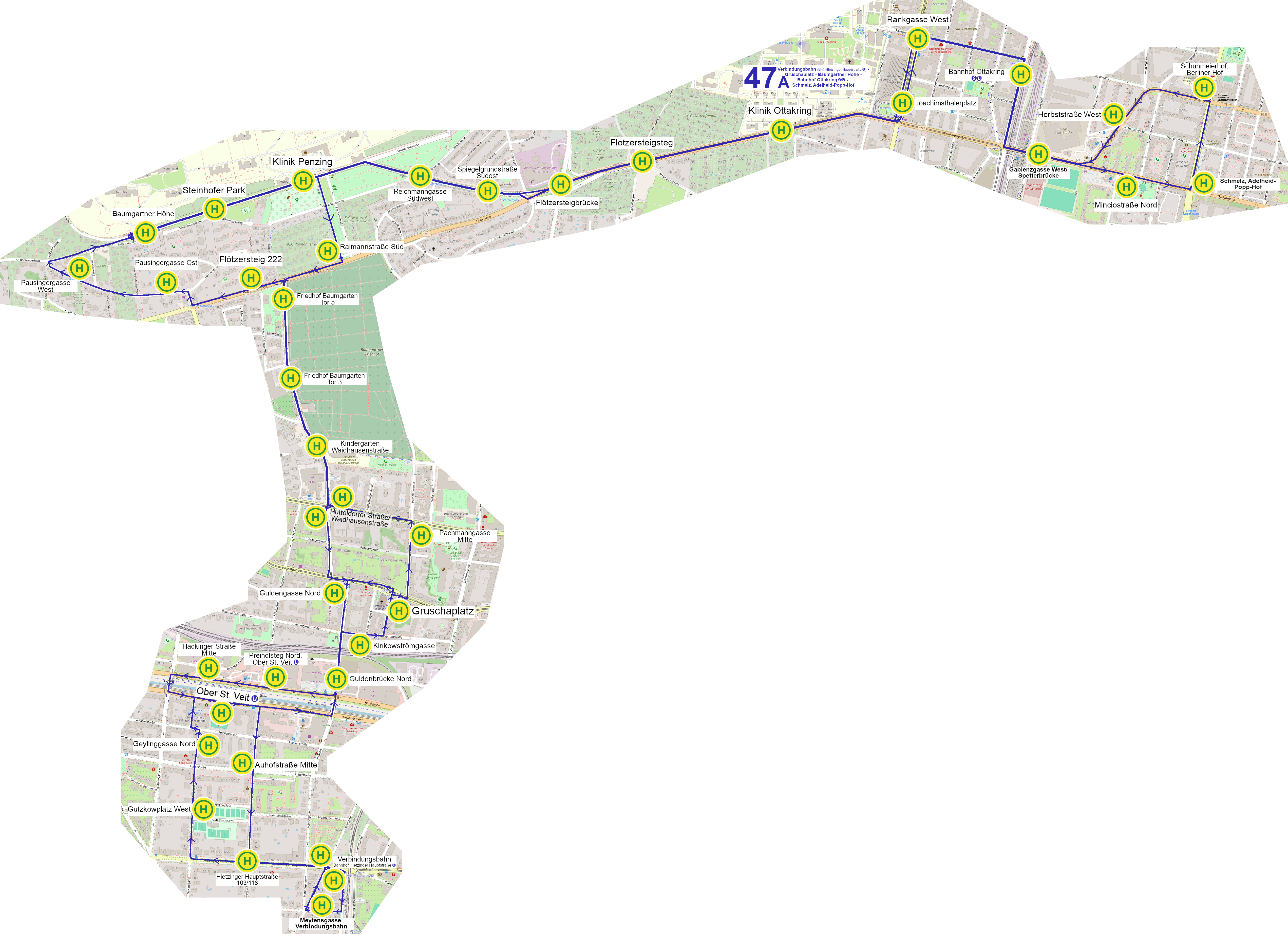 Linienverlauf auf Karte