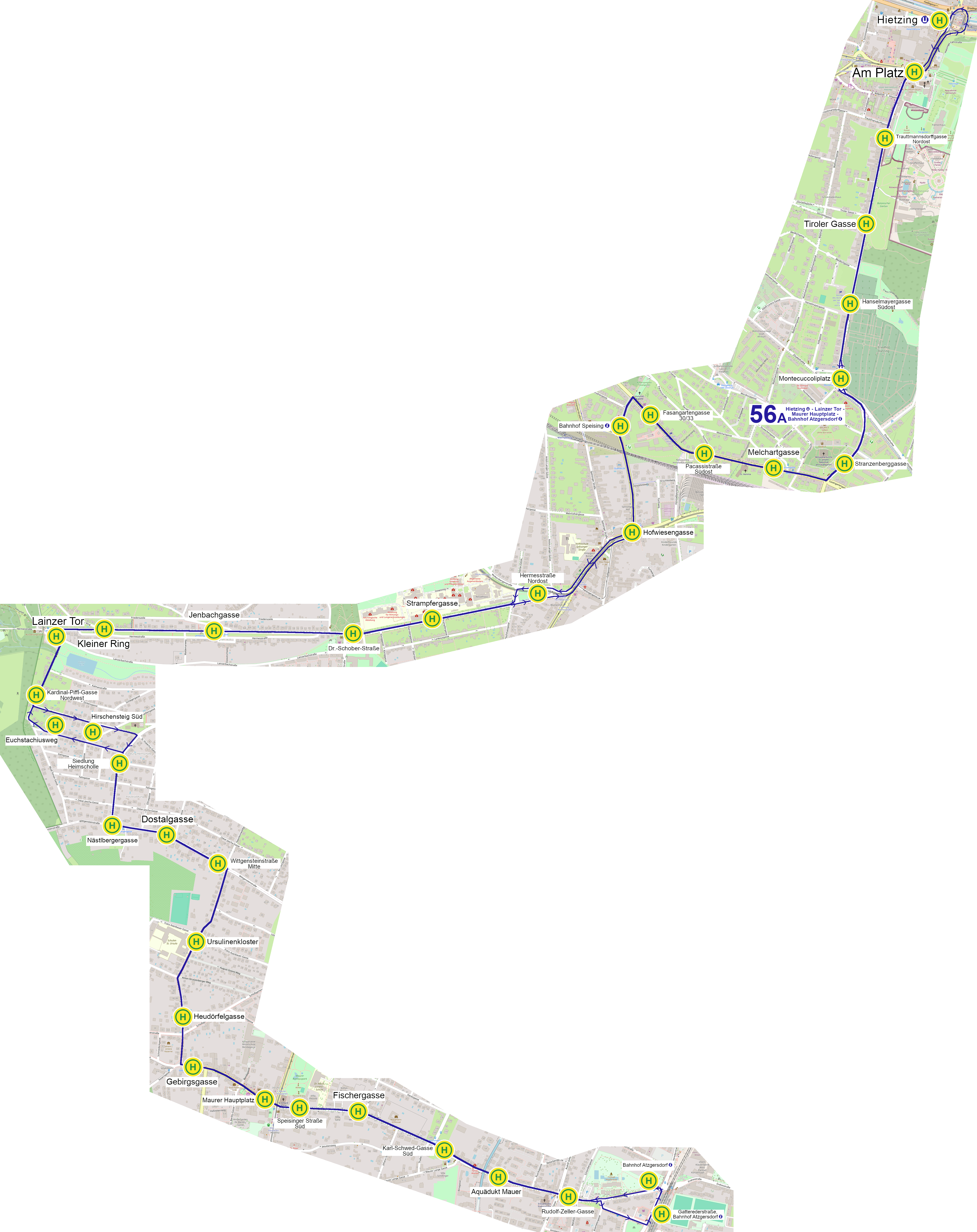 Linienverlauf auf Karte
