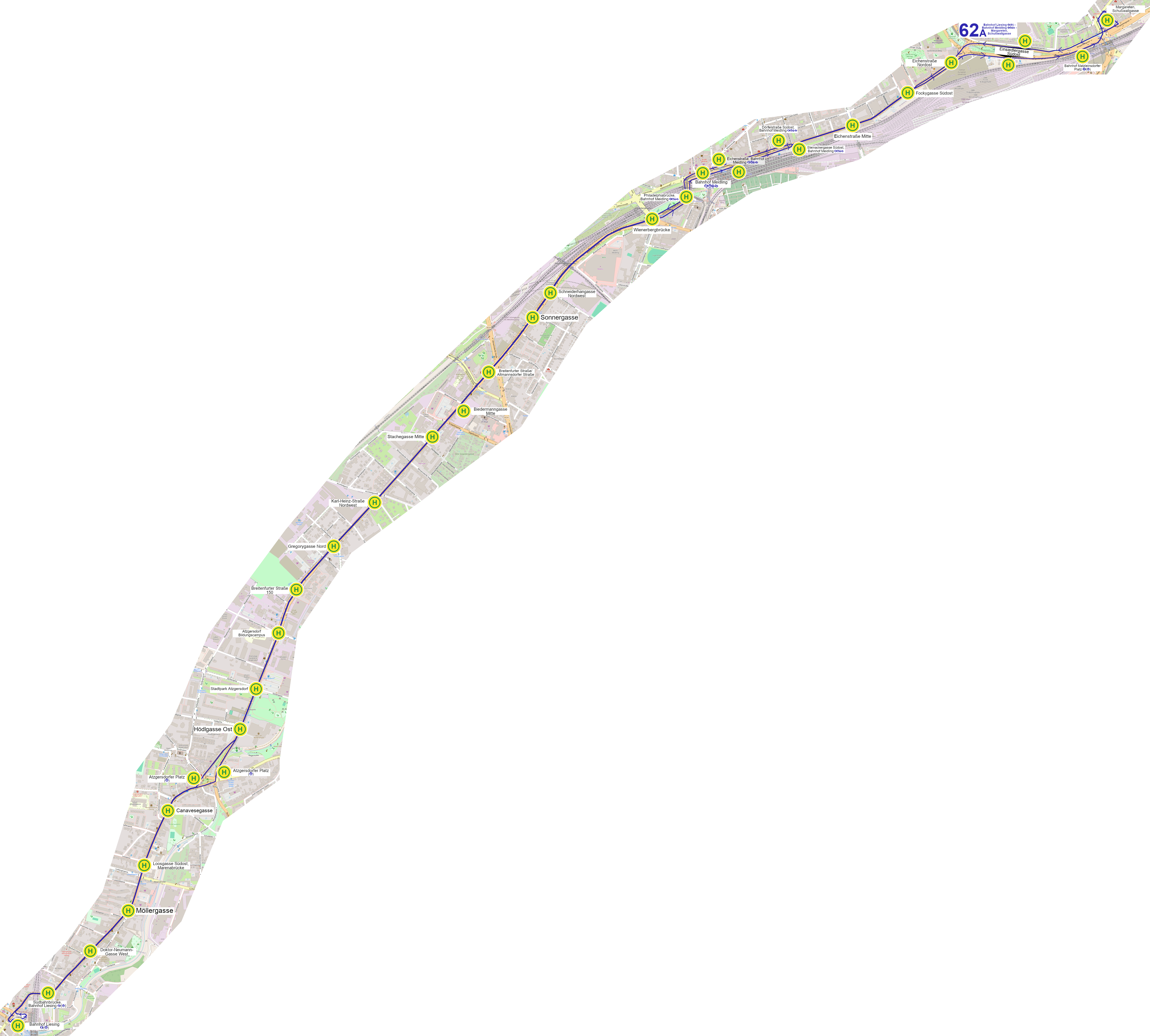 Linienverlauf auf Karte