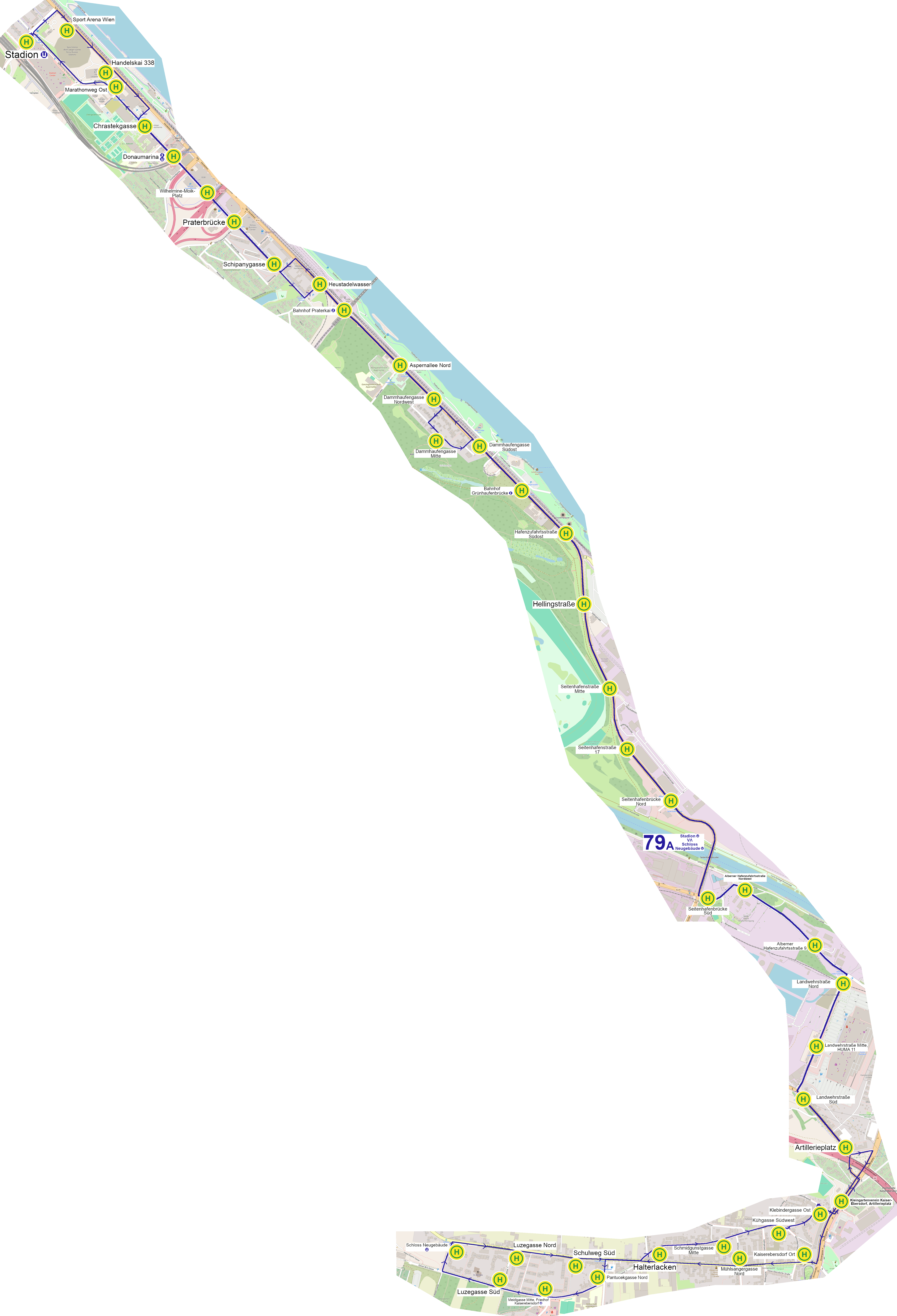 Linienverlauf auf Karte