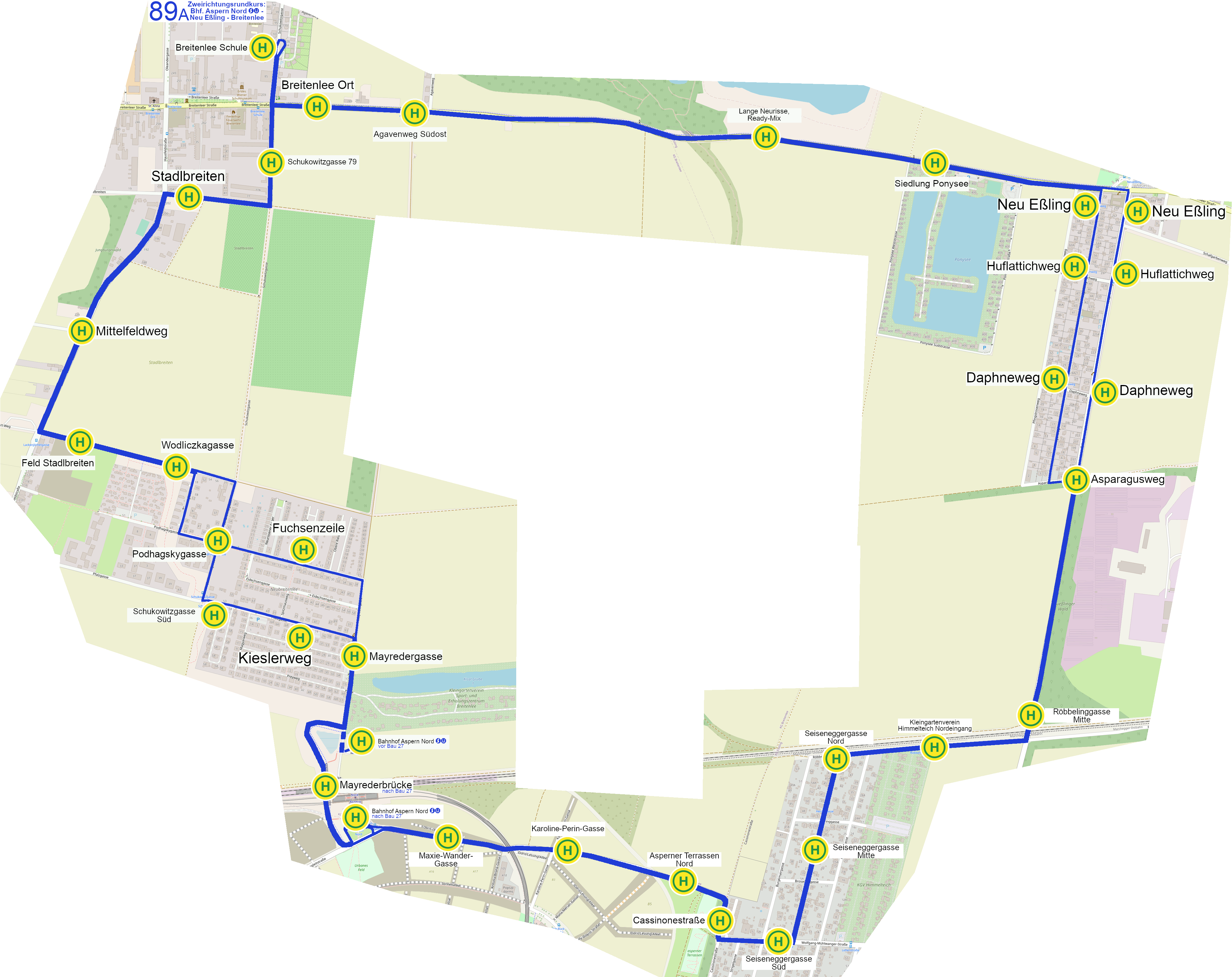 Linienverlauf auf Karte