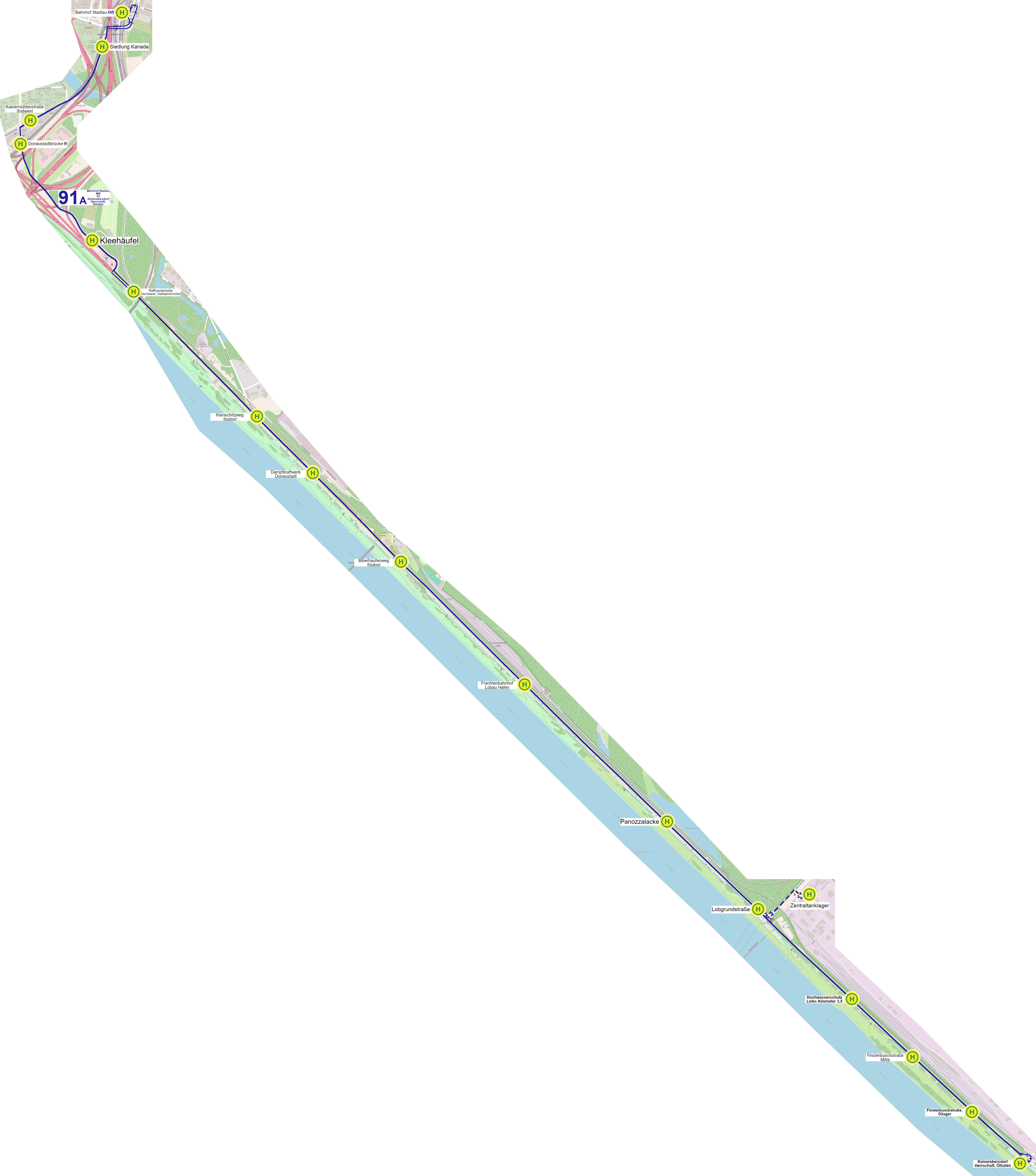 Linienverlauf auf Karte
