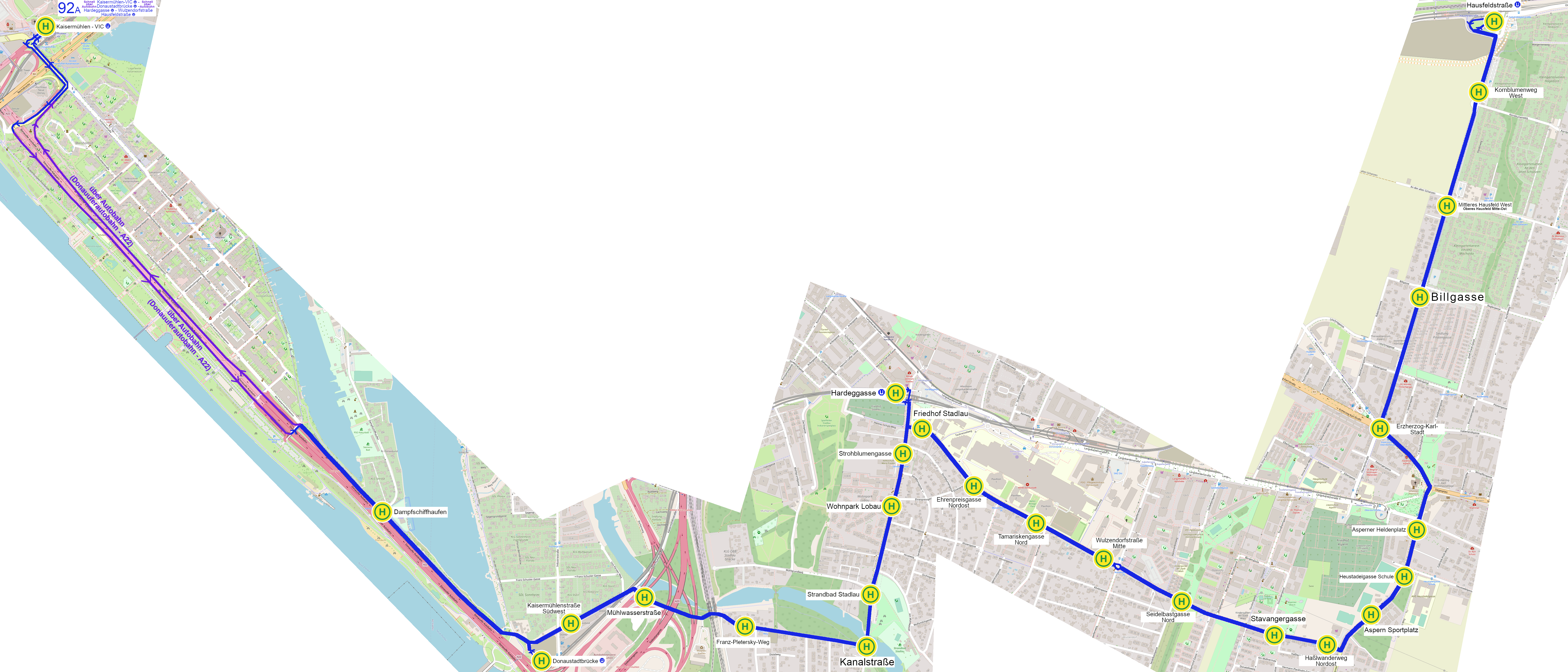 Linienverlauf auf Karte