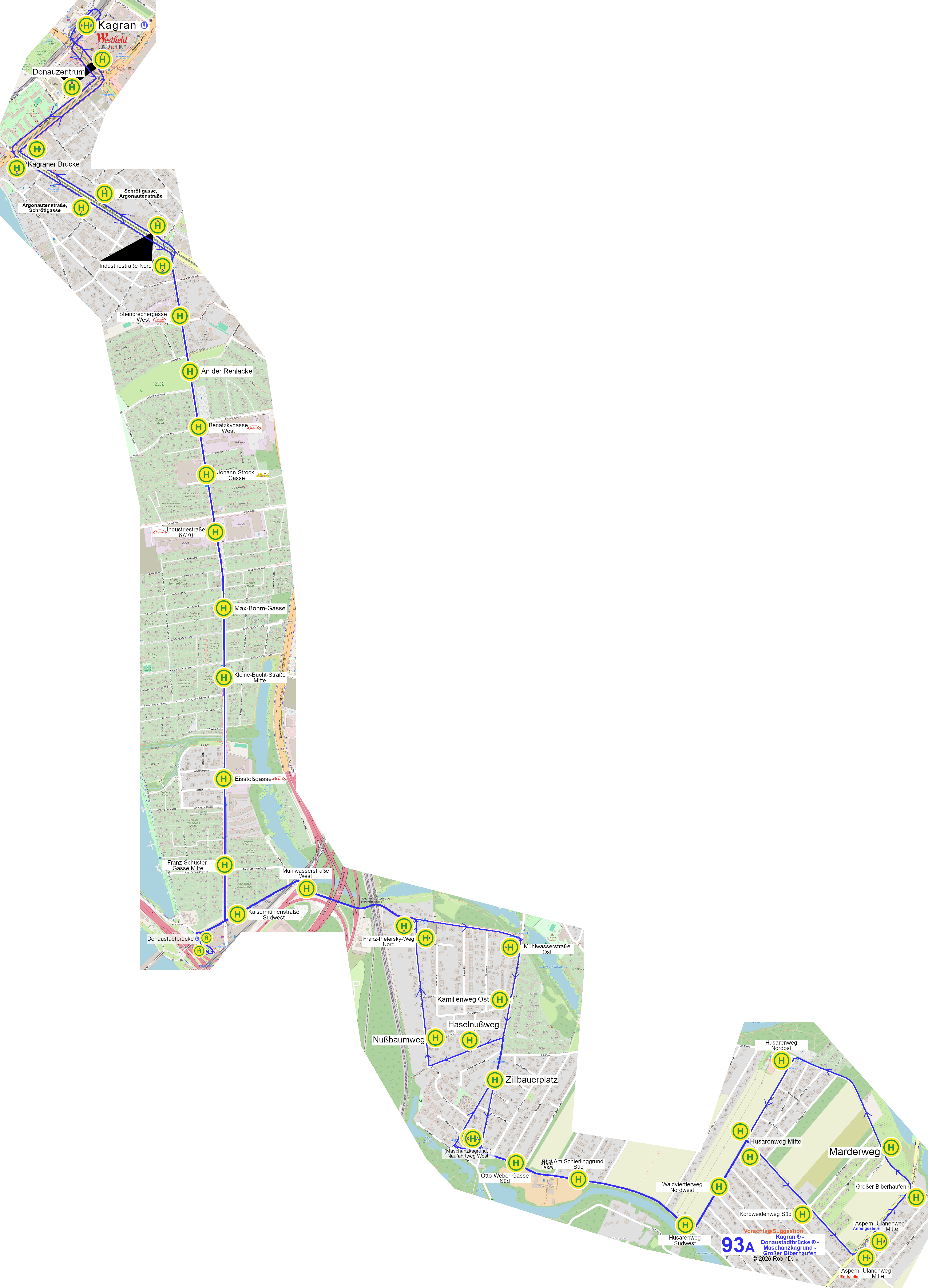 Linienverlauf auf Karte