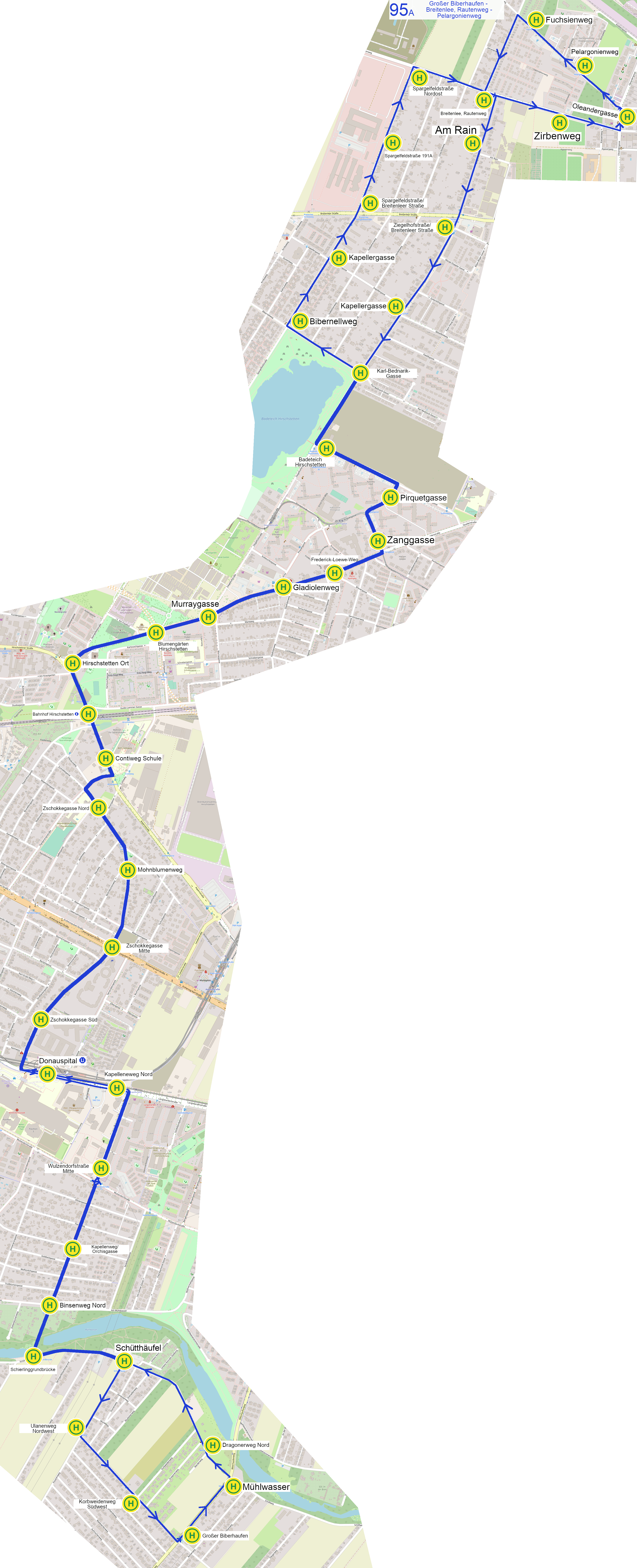 Linienverlauf auf Karte