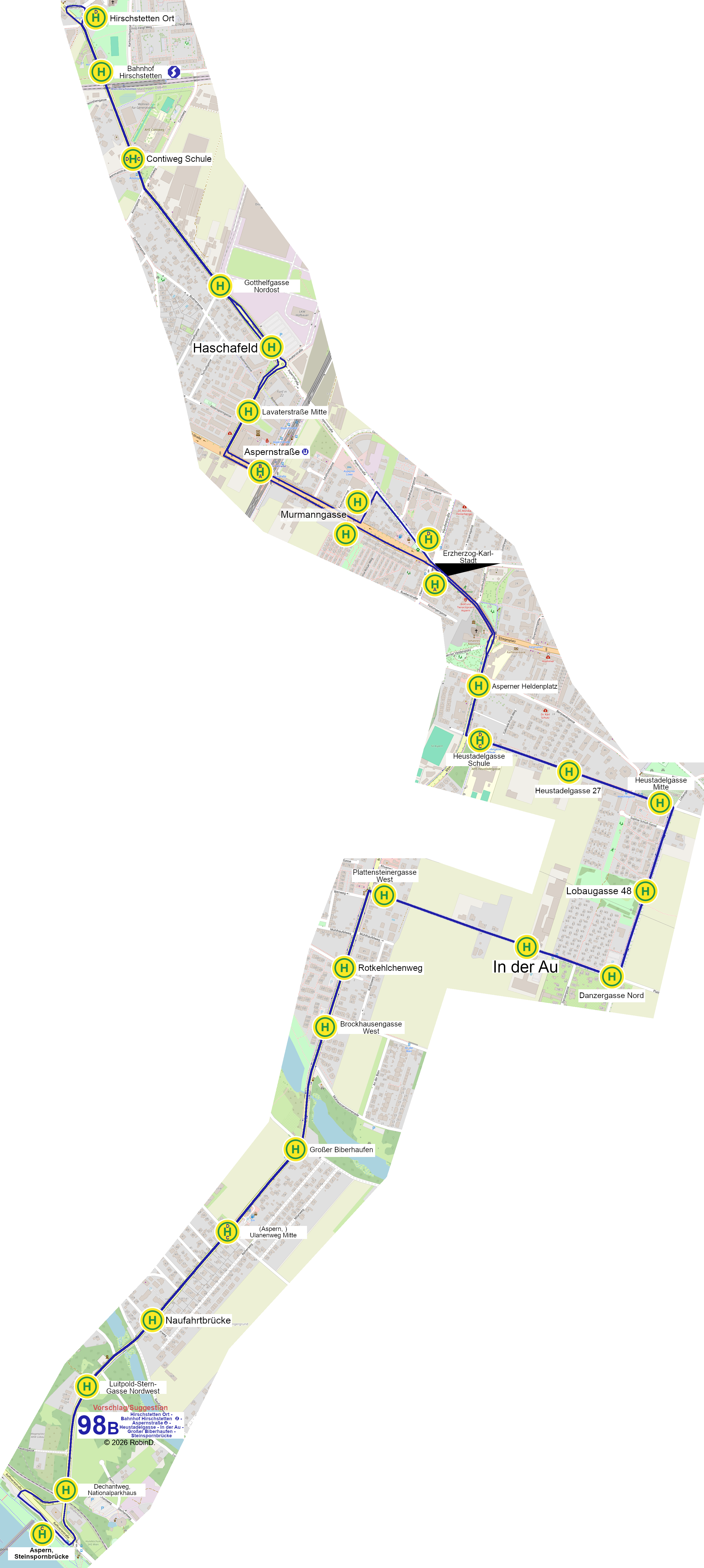 Linienverlauf auf Karte