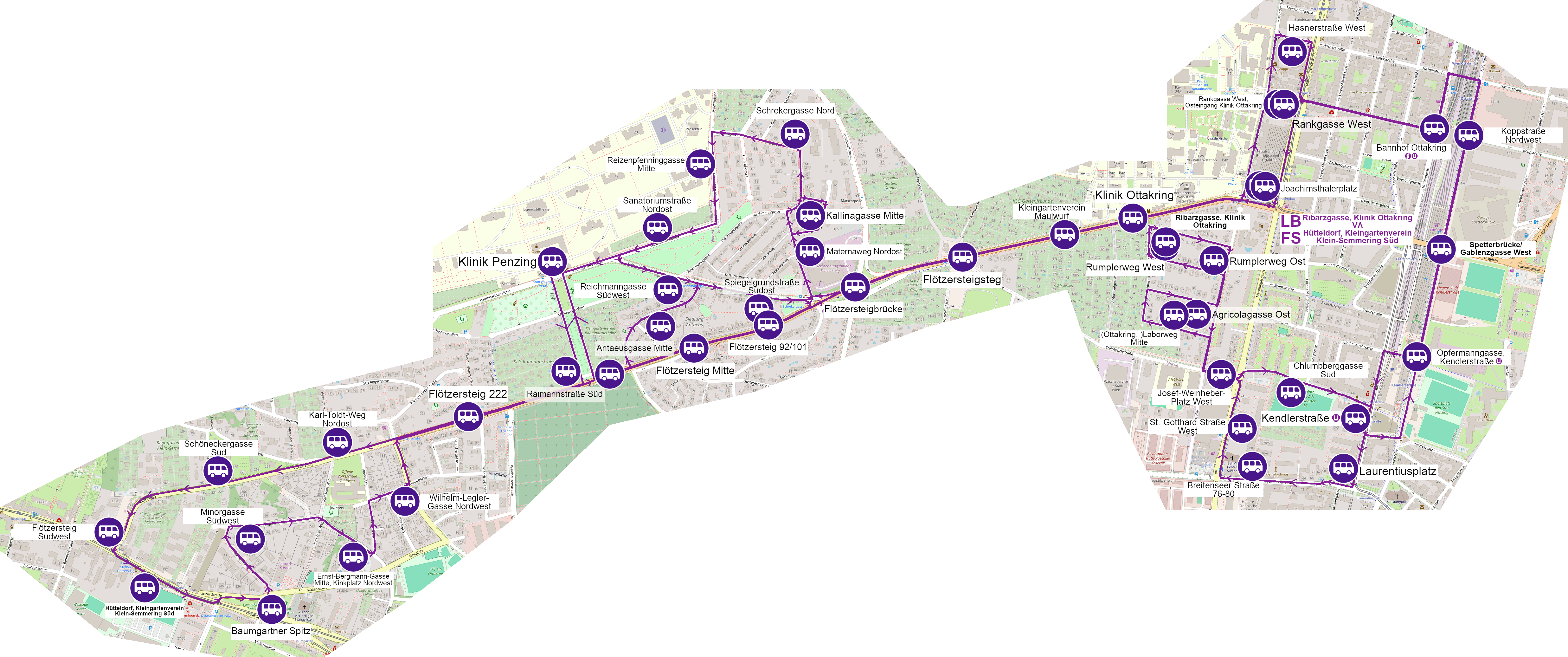 Linienverlauf auf Karte